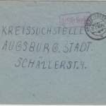 All.Bes. - Amberg2 20.2.46 Gebühr bezahlt Ra1 12 Rpf Ge Postmeister Gebert Brief