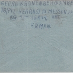 All.Bes. - Amberg2 20.2.46 Gebühr bezahlt Ra1 12 Rpf Ge Postmeister Gebert Brief