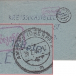 All.Bes. - Amberg2 20.2.46 Gebühr bezahlt Ra1 12 Rpf Ge Postmeister Gebert Brief