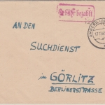 All.Bes. - Amberg 17.11.45 Gebühr bezahlt Ra1 12 Rpf Ge Postmeister Gebert Brief