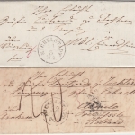 Thurn&Taxis - Michelstadt Portobrief n. HOLLAND 1863, Francobrief n. Bayern 1854