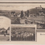Bayern - Wernberg Schloss Marktplatz etc. sw-Mehrbild-AK gelaufen 1927
