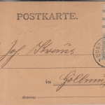 Bayern - 2 Pfg. Wappen Ortskarte/Frachtgutbenachrichtigung Neunburg v/W. 1903