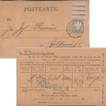 Bayern - 2 Pfg. Wappen Ortskarte/Frachtgutbenachrichtigung Neunburg v/W. 1903