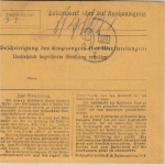 Bayern - 75 Pfg. Ludwig/Volksstaat Paketkarte Schwandorf - Nürnberg 1920