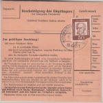 BRD - Bodenwöhr-Blechhammer Eilpaketkarte n. Nürnberg 1964