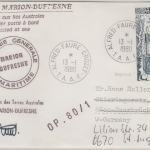 TAAF - 1 Fr. Ozeanographie Brief Alfred Faure Crozet - Saarbrücken 1980