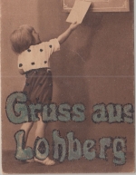 Bayern - Lohberg Mädchen m. Briefkasten "Glitterkarte" ca. 1910