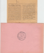 DR - Furth i/W 1943 Paketkarte + Doppel-Notpaketkarte n. Regensburg 12 !