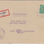 All.Bes. - Furth i/W Einschreibebrief (R-Zettel Vollmau !!) n. Haag 1946