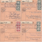 BRD - Cham Land Paketkarten 11 versch. kl.Orte m. neuen PLZ 1965