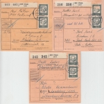BRD - Cham Land Paketkarten 11 versch. kl.Orte m. neuen PLZ 1965