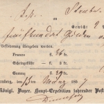 Bayern - Nürnberg 1857 Fahrpost Aufgabeschein Wertsendung (500 Gulden) n Leipzig