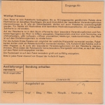BRD - 2x70 Pfg. Bauwerke Paketkarte Moosbach - Wemding 1967