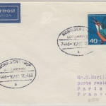 BRD - Nürnberg Hof Überlandpost 7446-16/03 Luftpostbrief n. FRANKREICH 1963