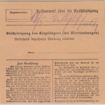 Bayern - 40 Pfg. Ludwig/Volksstaat Paketkarte n. Mutzenroth 1919