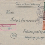 All.Bes. - Behringersdorf 1947 Einschreibebrief n. Ochsensfurt