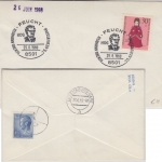 BRD - Feucht 75. Geb. H. Oberth SST Brief n. LUXEMBURG/postlagernd 1969