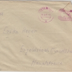 All.Bes. - Fürth 1946 24 Pfg. Postfreistempel Brief n. Ergoldsbach "Crash-Mail"
