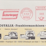 BRD - Fürth 1981 Fa. Schriegel Postalia Vorführstempel Werbekarte