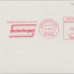 BRD - Fürth 1981 Fa. Schriegel Postalia Vorführstempel Werbekarte