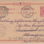 DR - 10 Pfg. K/A Ganzsache Antwortteil a.d. SCHWEIZ Locle - Dortmund 1896