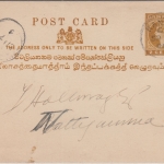 Ceylon - 2 C. Victoria Ganzsache Randy - Wattgama 1896