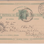 Cabo Verde - 30 R. Louis I. Ganzsache S. Vincente Weißer Hirsch b. Dresden 1896
