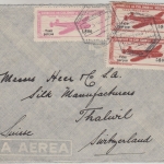 Mocambique - 2x5+1 E. Flugpostausg./Taxe percue Luftpostbrief i.d. SCHWEIZ 1948