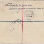 Mocambique - 1,75 E. Hauptbahnhof u.a. Einschreibebrief i.d. CSSR 1946