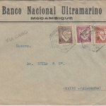 Mocambique - 1 E. u.a. Freimarken Firmenbrief n. Mainz 1939