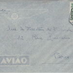 Mocambique - 5 E. Globus u.a. Luftpostbrief n. FRANKREICH Beira - Paris 1950