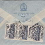 Mocambique - 5 E. Globus u.a. Luftpostbrief n. FRANKREICH Beira - Paris 1950