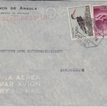 Angola - 3 A. Globus u.a. Perfin "BA" Luftpostbrief Luanda - Braunschweig 1952