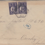 Portugal - 2x2 1/2 C. Ceres Zensurbrief i.d. SCHWEIZ Lisboa - Lausanne 1916