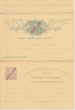 Angola - ex 1903/1914 - 13 Ganzsachen (Karten/Kartenbriefe) ungebraucht