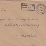 All.Bes. - Baiersdorf 25.3.46 Gebühr bezahlt Ra2 Brief n. München
