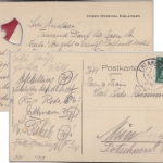 Bayern - Erlangen Corps Onoldia Prägekarte m. Wappen Studentika gelaufen 1925