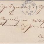 Bayern - Scheinfeld 16/7 HKS Dienstbrief ü. Würzburg n. Ansbach 1872