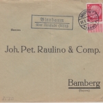 DR - Birnbaum ü. Neustadt (Aisch) Landpost-Ra2 Brief n. Bamberg 1936