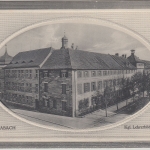 Bayern - Schwabach Kgl. Lehrerbildungsanstalt sw-Prägekarte ungelaufen ca. 1910