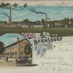 Bayern - Barnsdorf Restauration Farbrik farb. Mehrbildlitho gelaufen 1902