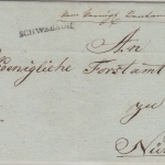 Bayern - Schwabach L1 Dienstbrief n. Nürnberg ca. 1825