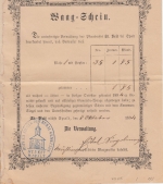 Bayern - St. Veit b. Spalt Waagschein Hopfensiegel d. Rural-Gemeinde 1894