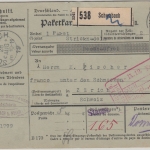 Bayern - 80 Pfg. Ludwig Paketkarte i.d. SCHWEIZ Schwabach - Zürich 1919