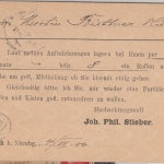 Bayern - 3 Pfg. Rauten Ganzsache priv. Zudruck Fa. Stieber Roth - Nürnberg 1900