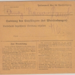 DR - 80+60 Pfg. Stephan u.a. Paketkarte Schwabach - Hamburg 1924