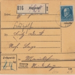 Bayern - 20 Pfg. Ludwig Soldatenpaketkarte Muggendorf - Mainkofen 1917