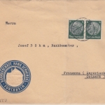 DR - Forchheim 1939 Bankgeschäft Schwindel (!) Firmenkuvert n. Frauenau