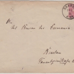 DR - Saabor 1.1.90 10 Pfg. Ganzsache "Neujahrs"-Brief n. Breslau